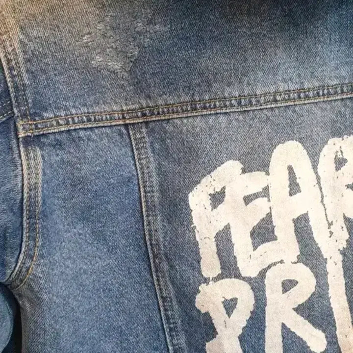 [BUNJANG] Vov Denim Fur Jacket (Size 55) / 보브 데님 퍼 자켓55사이즈안감퍼는 탈부착가능봄가을에는 퍼떼고 입으시