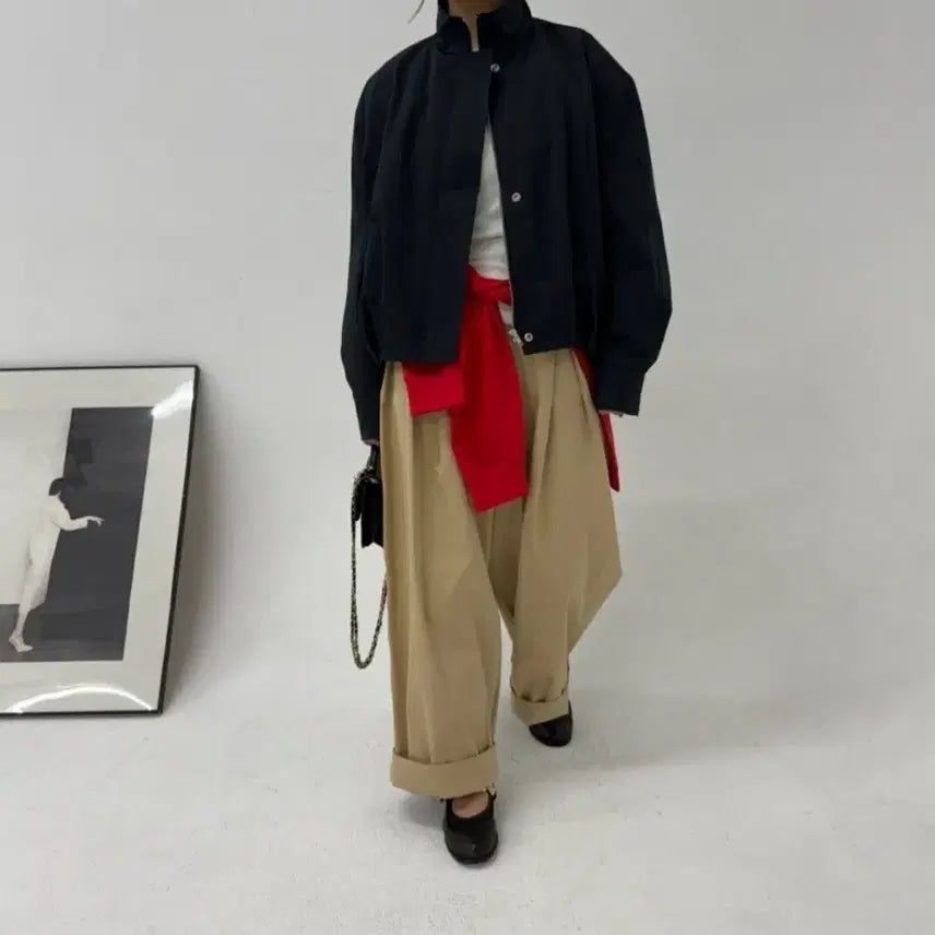 [BUNJANG] Bani&amp;co High Neck Balloon Jumper / 바니앤코 하이넥 벌룬점퍼