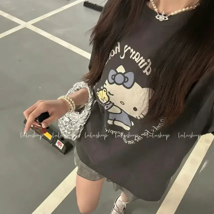 [BUNJANG] Blackpink Jisoo Hello Kitty T-shirt / 지수 헬로키티 반팔 티 새상품