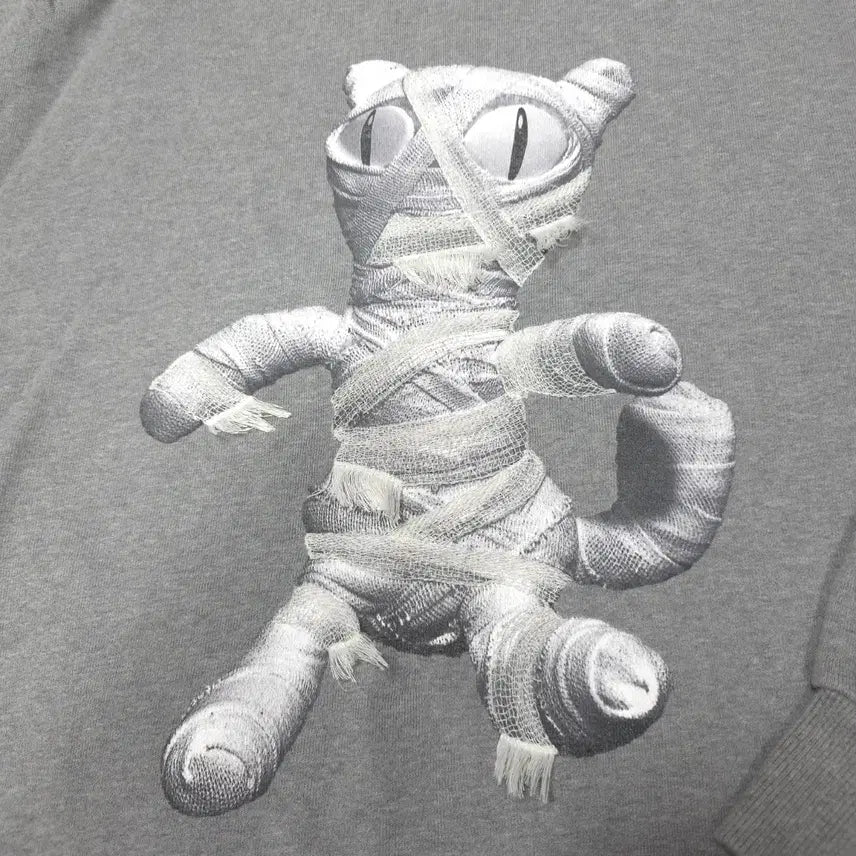 [BUNJANG] Juun.J Mummy Adil Cat Sweatshirt T-Shirt / 준지 미이라 아딜 고양이 맨투맨 티셔츠
