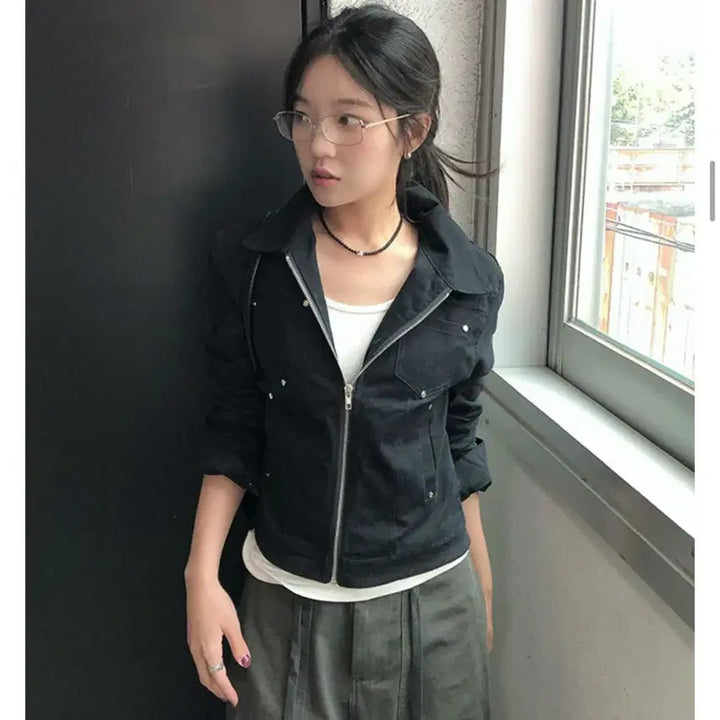 [BUNJANG] Black Cotton Shirt Jacket / 블랙 코튼 셔츠 자켓