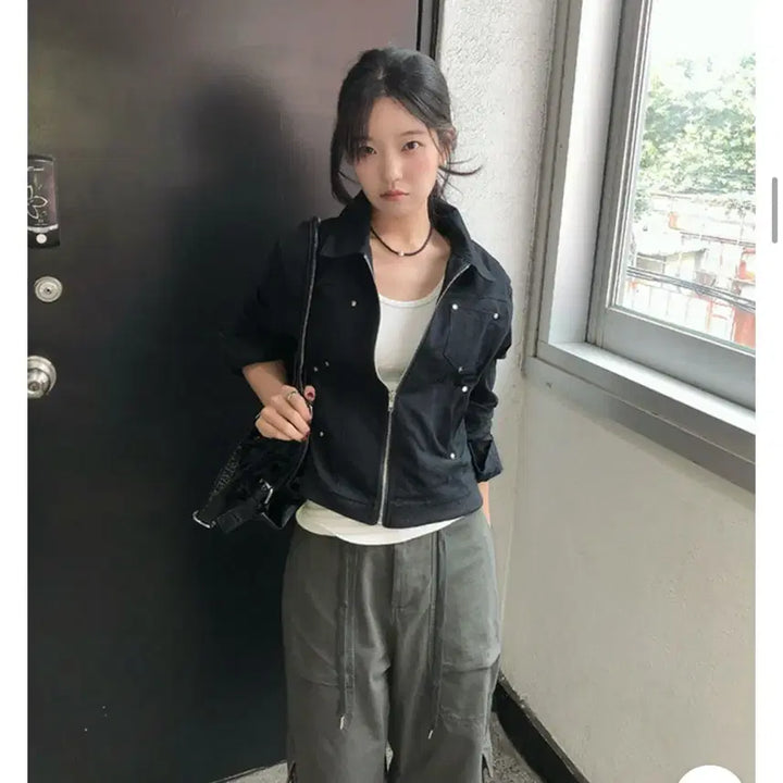[BUNJANG] Black Cotton Shirt Jacket / 블랙 코튼 셔츠 자켓