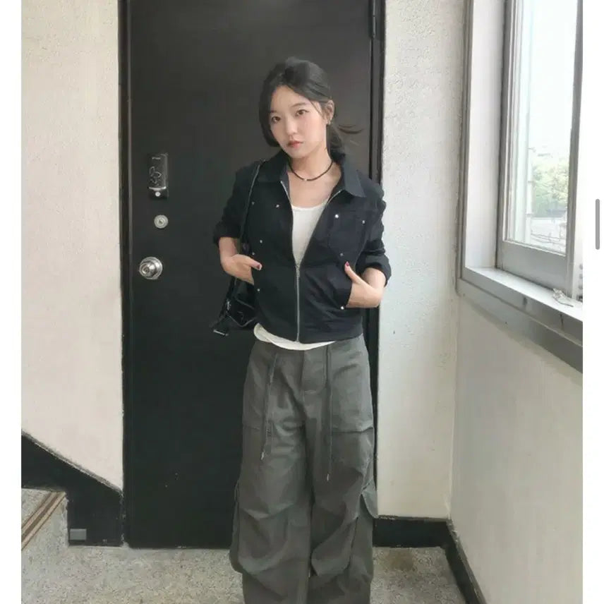 [BUNJANG] Black Cotton Shirt Jacket / 블랙 코튼 셔츠 자켓