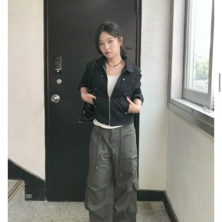 [BUNJANG] Black Cotton Shirt Jacket / 블랙 코튼 셔츠 자켓