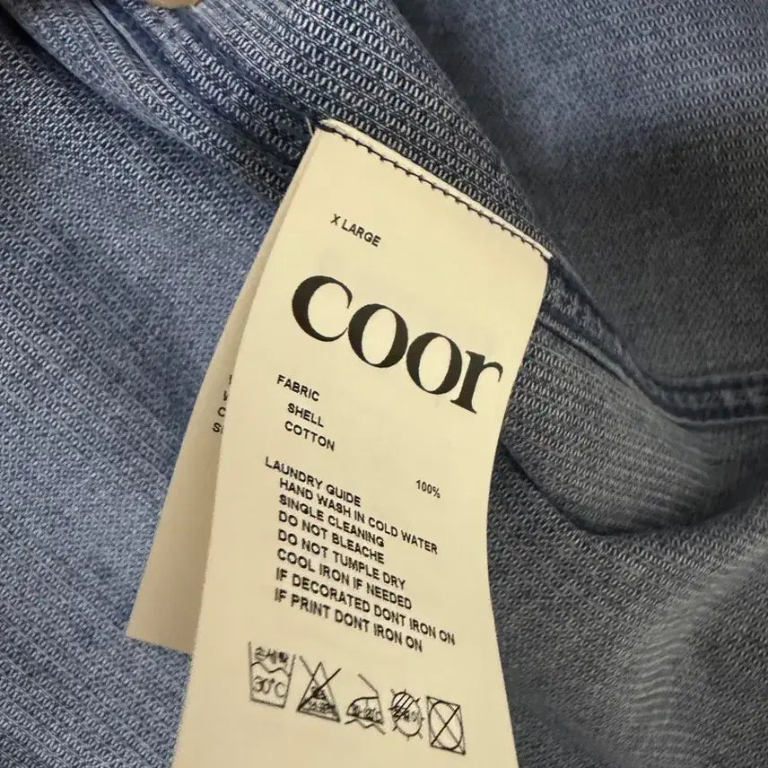 [BUNJANG] Coour Stripe Denim Shirt Pants Setup / 쿠어 스트라이프 데님 셔츠 팬츠 셋업 XL , L