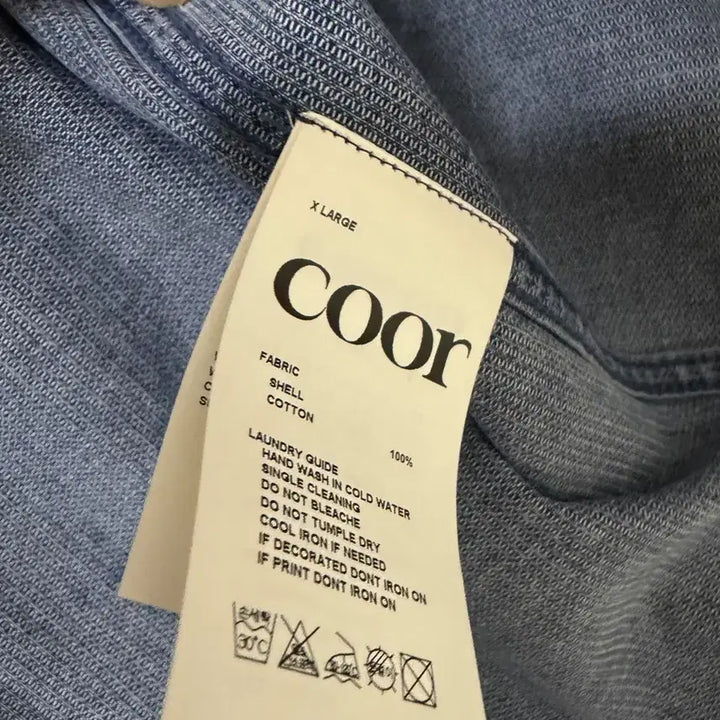 [BUNJANG] Coour Stripe Denim Shirt Pants Setup / 쿠어 스트라이프 데님 셔츠 팬츠 셋업 XL , L