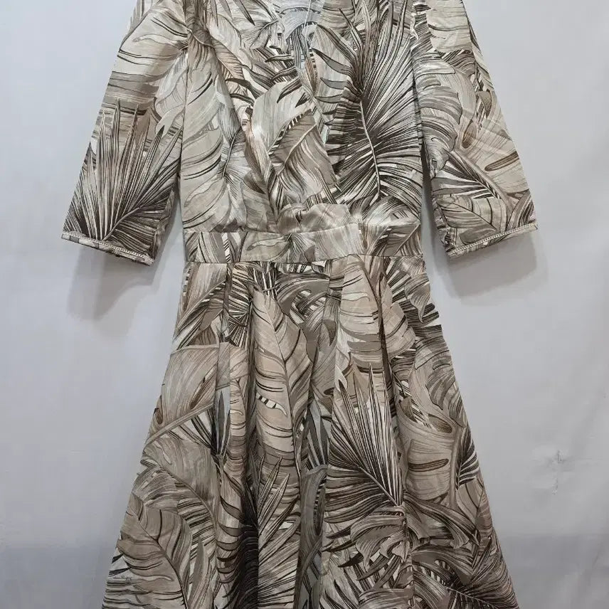 [BUNJANG] Salvatore Ferragamo Botanical Print Cotton Wrap Dress / (정품)페라가모 보타니컬 프린트 코튼 랩 원피스
