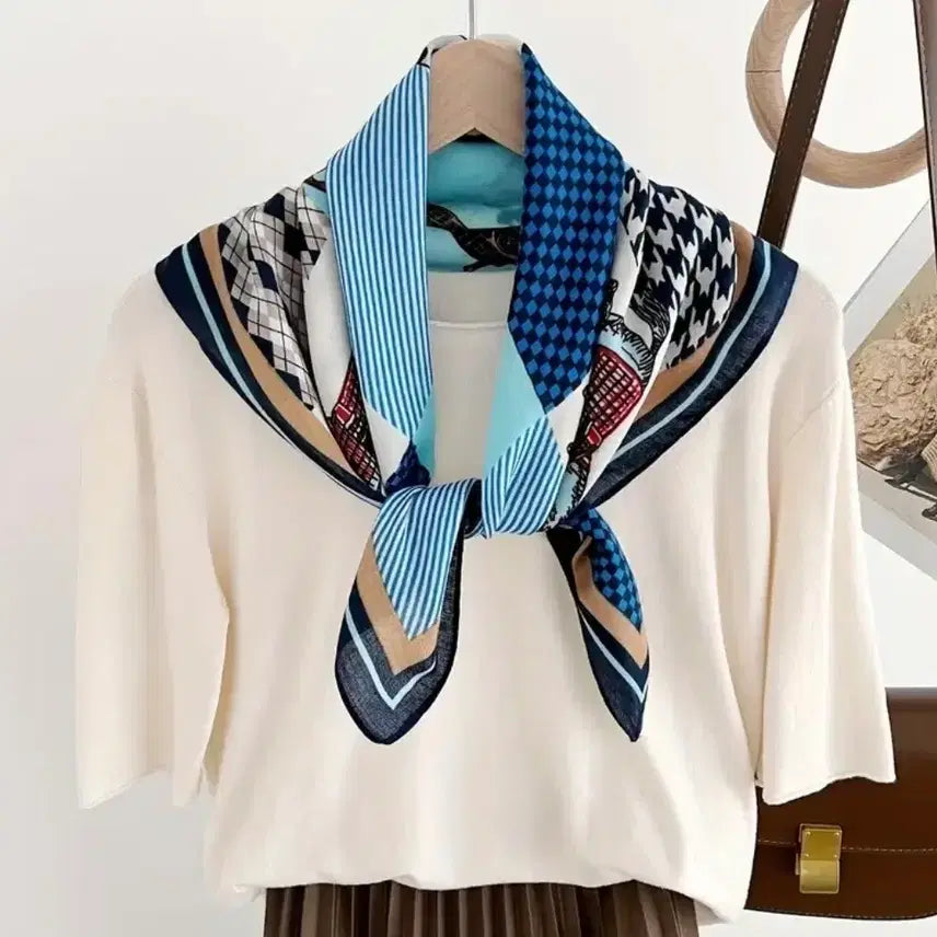 [BUNJANG] Patterned Scarf / 패턴 스카프(새상품)