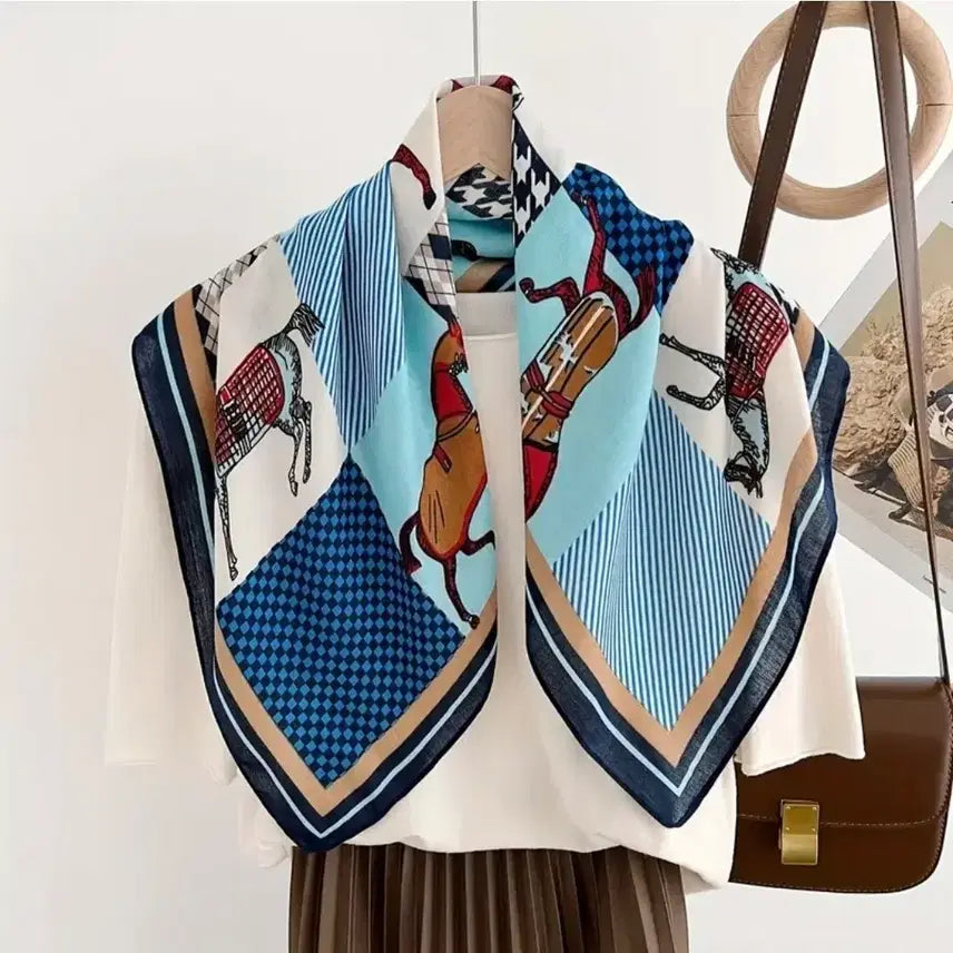 [BUNJANG] Patterned Scarf / 패턴 스카프(새상품)