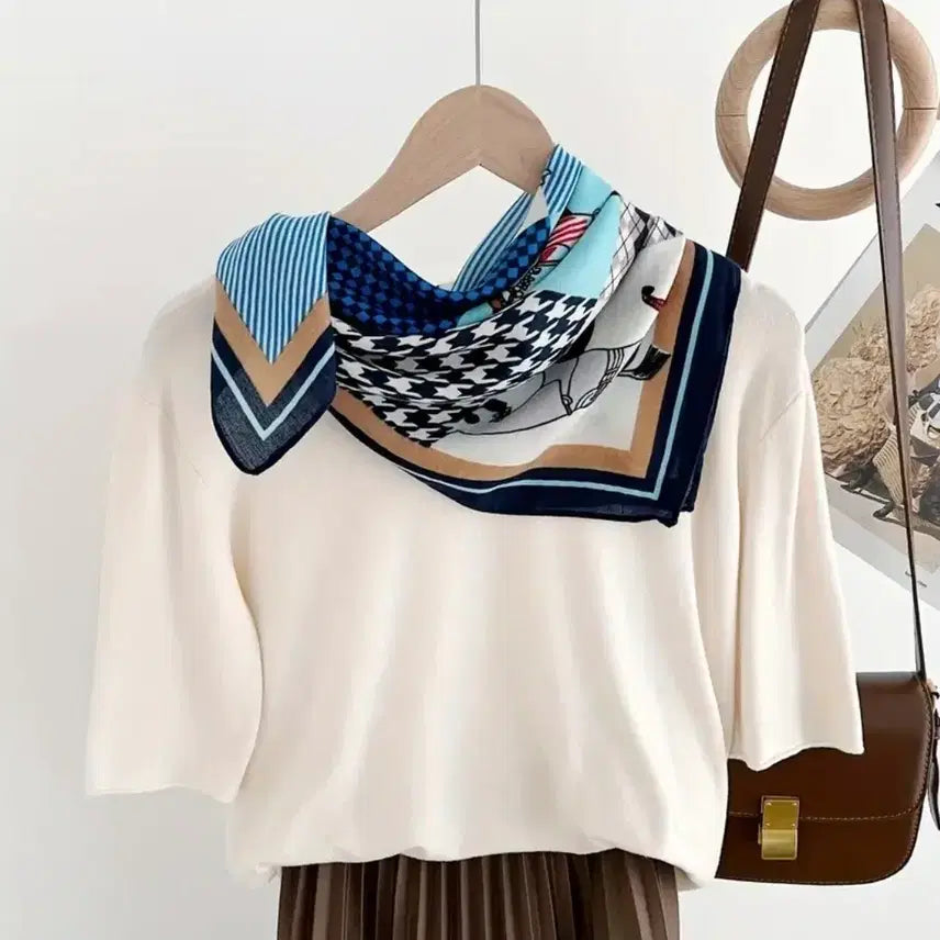 [BUNJANG] Patterned Scarf / 패턴 스카프(새상품)