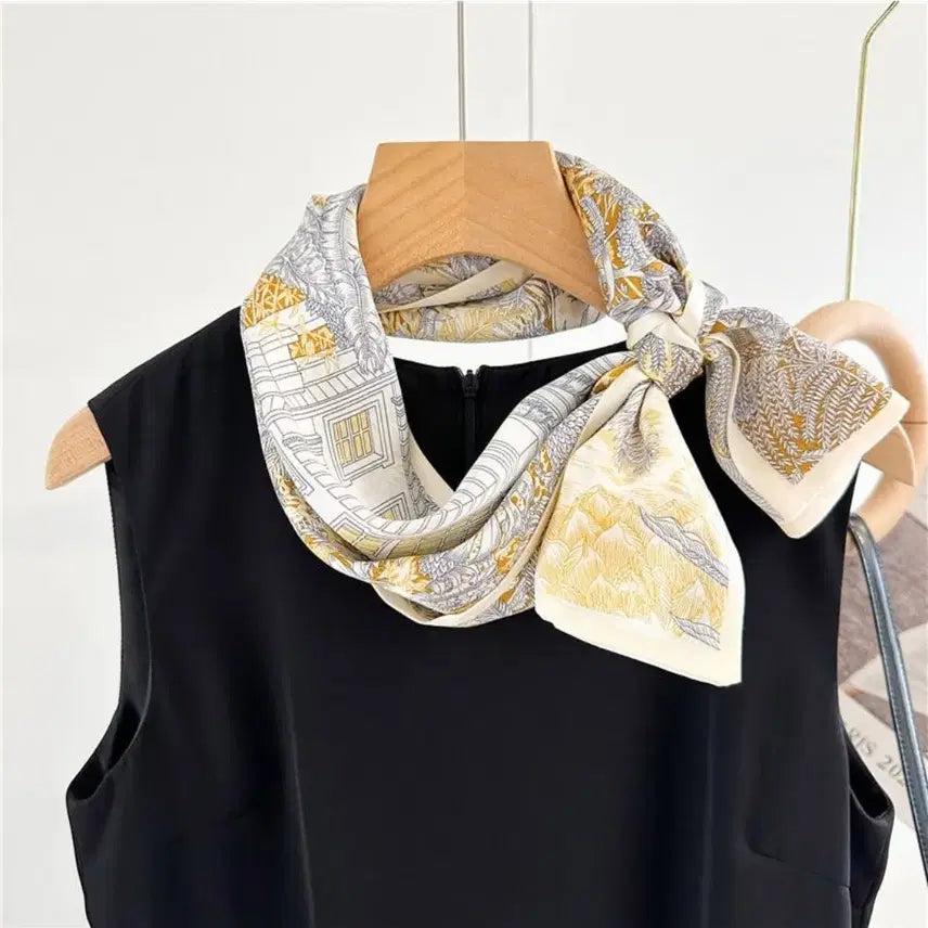 [BUNJANG] Patterned Silk Scarf / 패턴스카프(새상품)