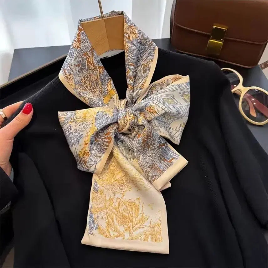 [BUNJANG] Patterned Silk Scarf / 패턴스카프(새상품)