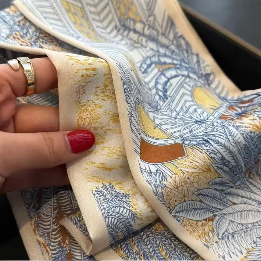 [BUNJANG] Patterned Silk Scarf / 패턴스카프(새상품)