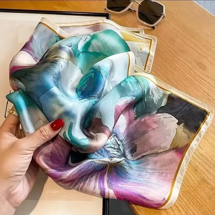 [BUNJANG] Patterned Silk Scarf / 패턴 스카프(새상품)