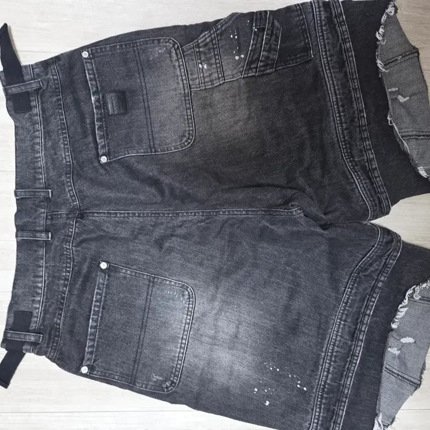 [BUNJANG] Far From What Layered Work Shorts Black / 파프롬왓 레이어드 워크 반바지 블랙 3
