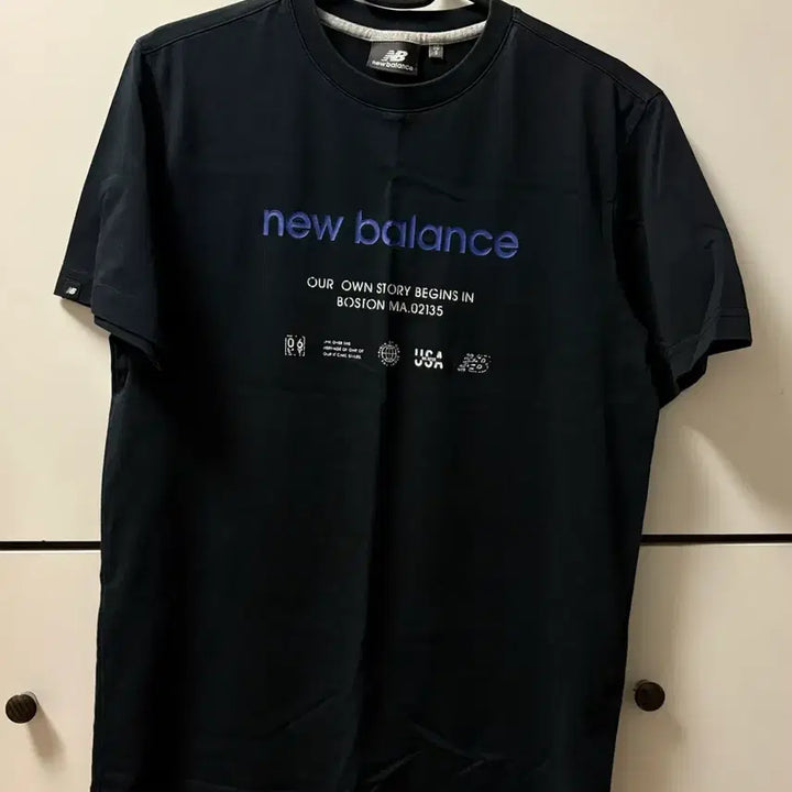 [BUNJANG] New Balance Black Short Sleeve T-shirt / 뉴발란스 블랙 반팔티셔츠