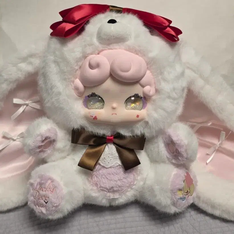 [BUNJANG] Bam Tokki White Angora Rabbit Plush Doll / 밤토끼 화이트 팔아요