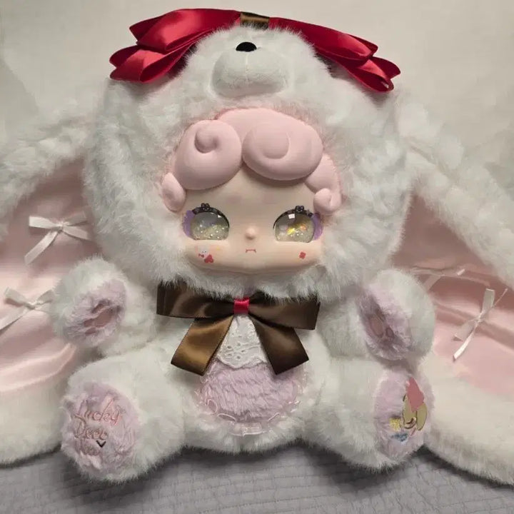 [BUNJANG] Bam Tokki White Angora Rabbit Plush Doll / 밤토끼 화이트 팔아요