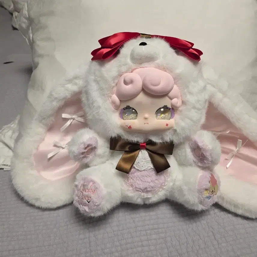 [BUNJANG] Bam Tokki White Angora Rabbit Plush Doll / 밤토끼 화이트 팔아요
