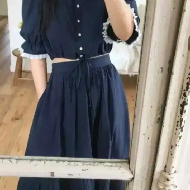 [BUNJANG] Mimi Boutique My Fairy Two-Piece Navy Set (Sealed) / (미개봉)미미부티크 마이 페어리 투피스 네이비