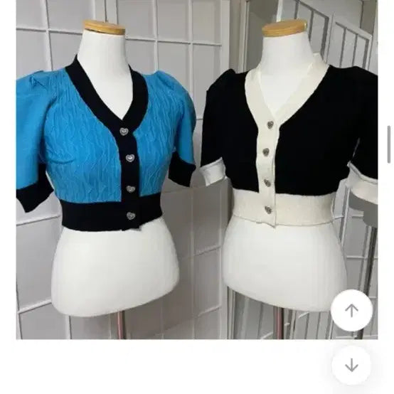 [BUNJANG] Heart Crop Knit Cardigan / 하트 크롭 니트 가디건
