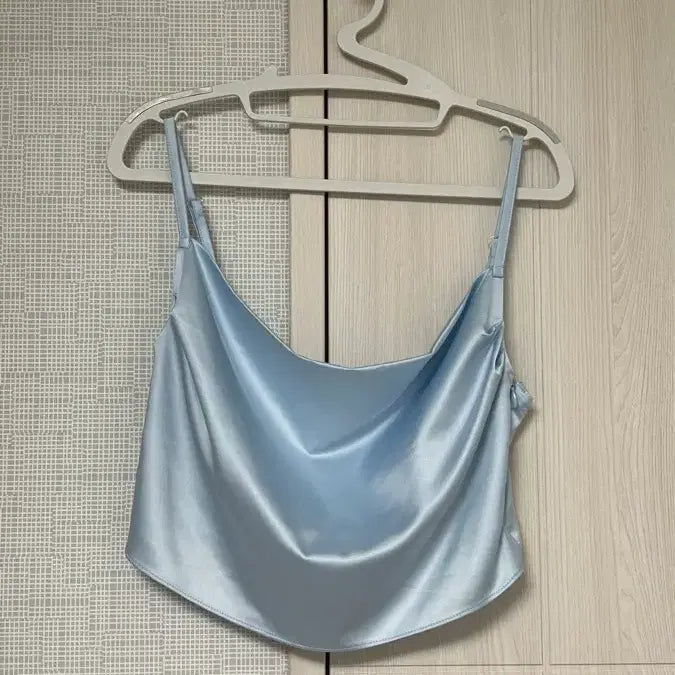 [BUNJANG] Pale Jade Satin Sweetheart Top / 페일제이드 새틴 나시 스윗하트탑
