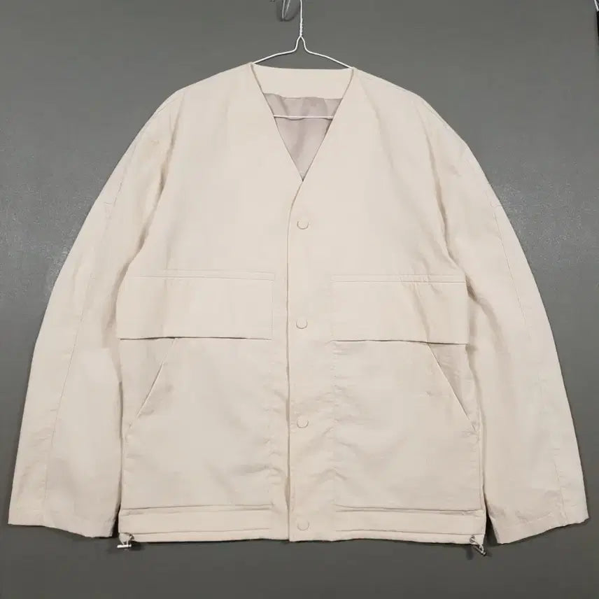 [BUNJANG] Riverclash Ripstop Simple Pocket Colorless Jumper Jacket Beige / XL) 리버클래시 립스탑 심플 포켓 디테일 컬러리스 점퍼 자켓 베이지
