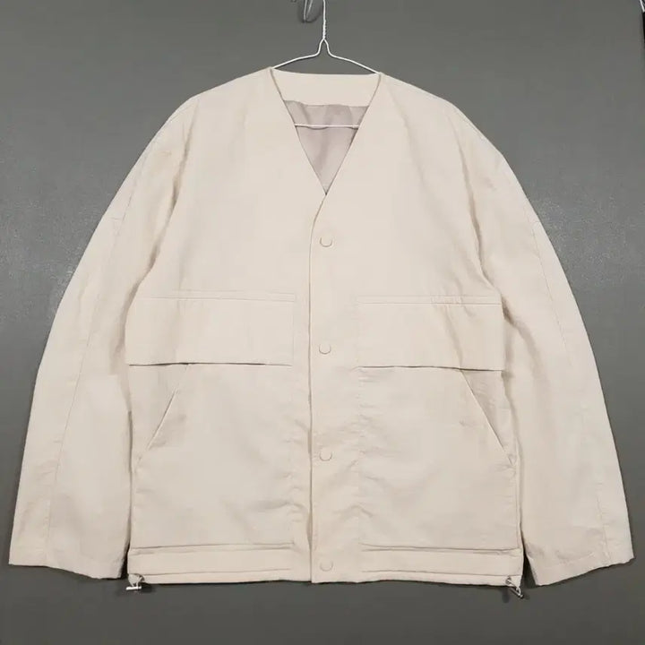 [BUNJANG] Riverclash Ripstop Simple Pocket Colorless Jumper Jacket Beige / XL) 리버클래시 립스탑 심플 포켓 디테일 컬러리스 점퍼 자켓 베이지