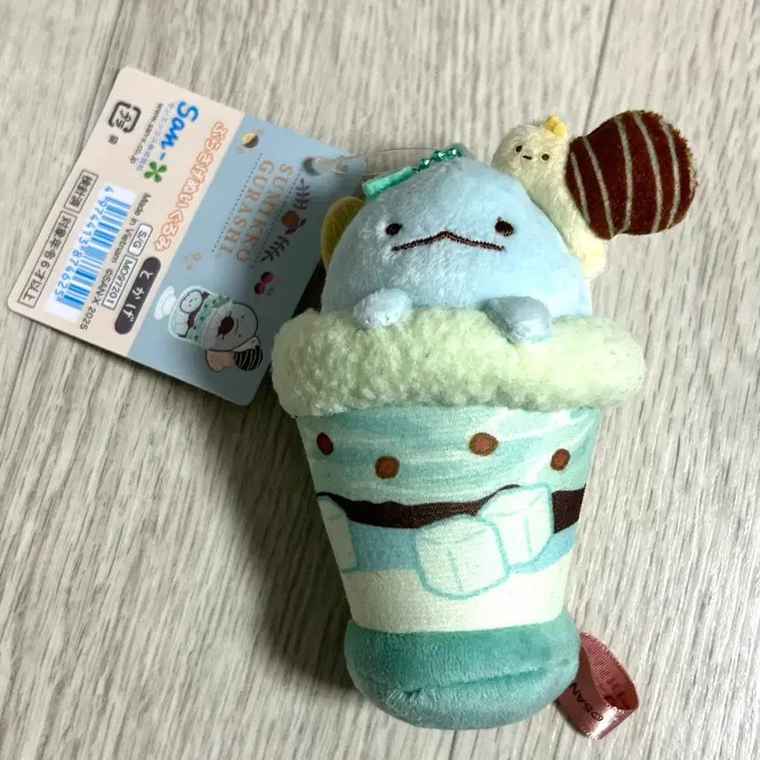 [BUNJANG] San-X Sumikko Gurashi Tokage Parfait Cup Plushie Keyring / 산엑스 스미코구라시 토카게 파르페 컵 인형 누이 키링 디저트 민트