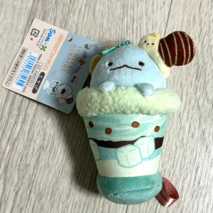 [BUNJANG] San-X Sumikko Gurashi Tokage Parfait Cup Plushie Keyring / 산엑스 스미코구라시 토카게 파르페 컵 인형 누이 키링 디저트 민트