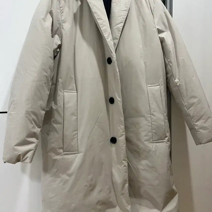 [BUNJANG] Theory Ivory Padded Coat / 띠어리 아이보리 패딩코트 100-105