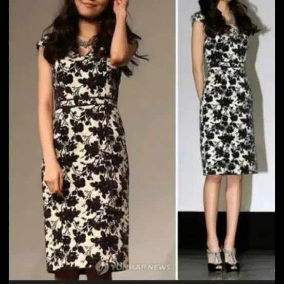 [BUNJANG] Tory Burch Velvet Floral Dress / 토리버치 0사이즈 44사이즈 벨벳 원피스