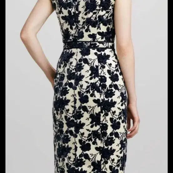 [BUNJANG] Tory Burch Velvet Floral Dress / 토리버치 0사이즈 44사이즈 벨벳 원피스