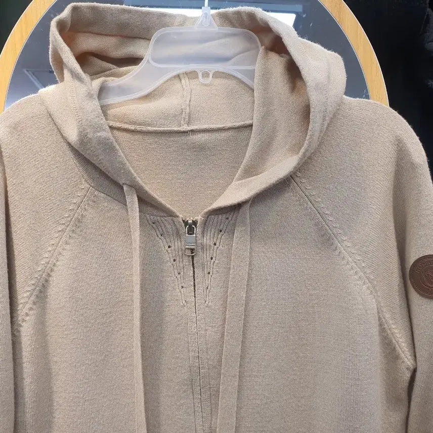[BUNJANG] Nohant Crew Knit Hooded Zip-Up Beige / 노앙 크루(Nohant Crew) 니트 후드 집업 베이지 (실측 가슴 4