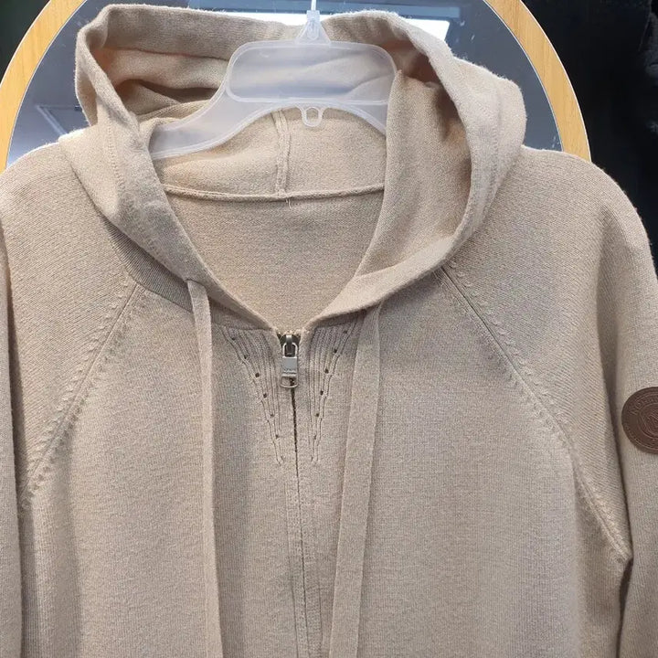 [BUNJANG] Nohant Crew Knit Hooded Zip-Up Beige / 노앙 크루(Nohant Crew) 니트 후드 집업 베이지 (실측 가슴 4