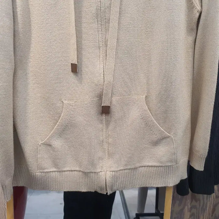 [BUNJANG] Nohant Crew Knit Hooded Zip-Up Beige / 노앙 크루(Nohant Crew) 니트 후드 집업 베이지 (실측 가슴 4