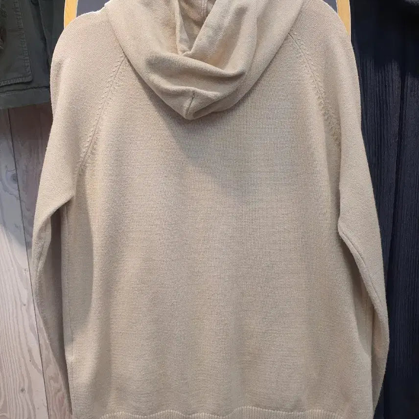 [BUNJANG] Nohant Crew Knit Hooded Zip-Up Beige / 노앙 크루(Nohant Crew) 니트 후드 집업 베이지 (실측 가슴 4