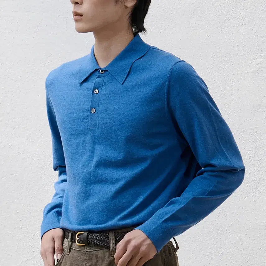[BUNJANG] Youth Cotton Cashmere Polo Shirt / [M] youth Cotton Cashmere Polo Shirt