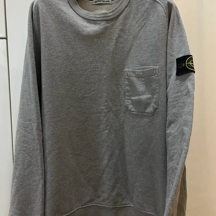 [BUNJANG] Stone Island Gray Crewneck Sweatshirt L / 스톤아일랜드 그레이맨투맨 L