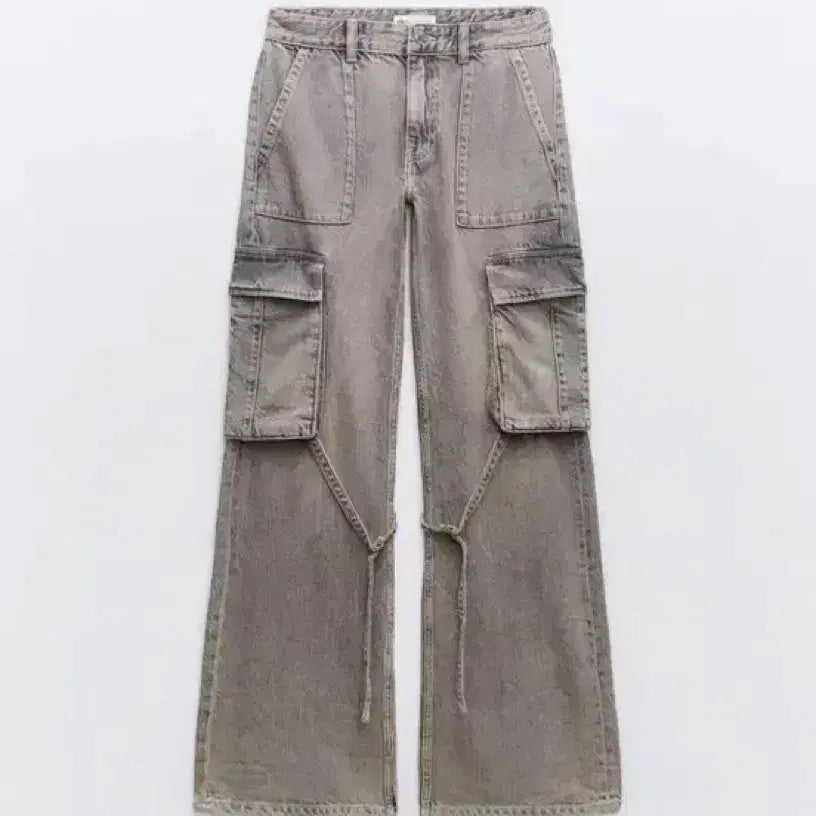 [SOLD OUT] 자라바지 TRF 카고 미드 라이즈 데님 팬츠 EUR 36(26-28인치)