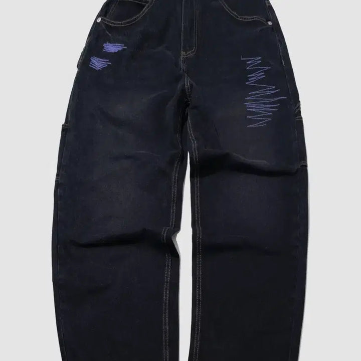 [BUNJANG] Someplace Stitch Point Balloon Denim Pants / 썸플레이스 스티치 포인트 벌룬 데님