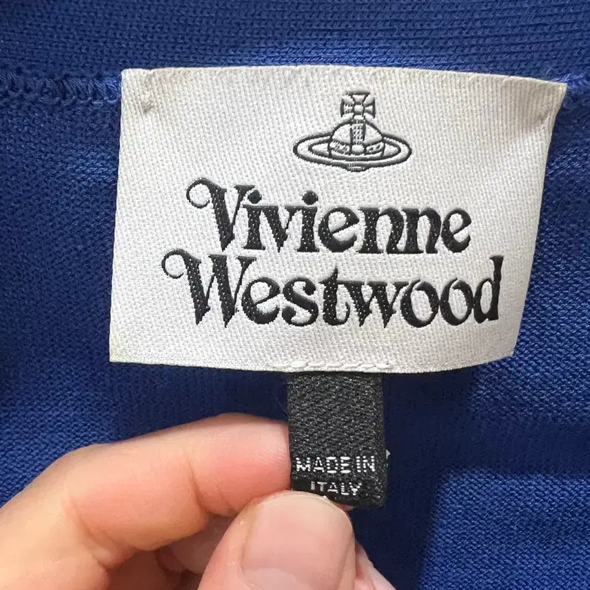 [BUNJANG] Vivienne Westwood Cardigan (S) - Blue / 비비안웨스트우드 가디건 새상품급