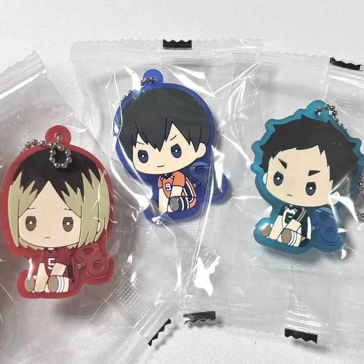 [BUNJANG] Haikyuu Kenma Kageyama Akaashi Rubber Charm Bundle Set Keyring / 하이큐 러버참 가챠 3종 일괄 켄마 카게야마 아카아시 키링