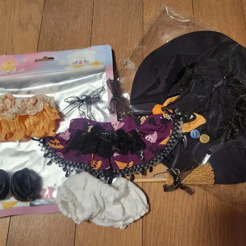 [BUNJANG] 20cm Witch Costume Set for Cotton Dolls / 할로윈 마녀 복장 20cm 의상 솜인형 무속성 마녀옷장 20깅