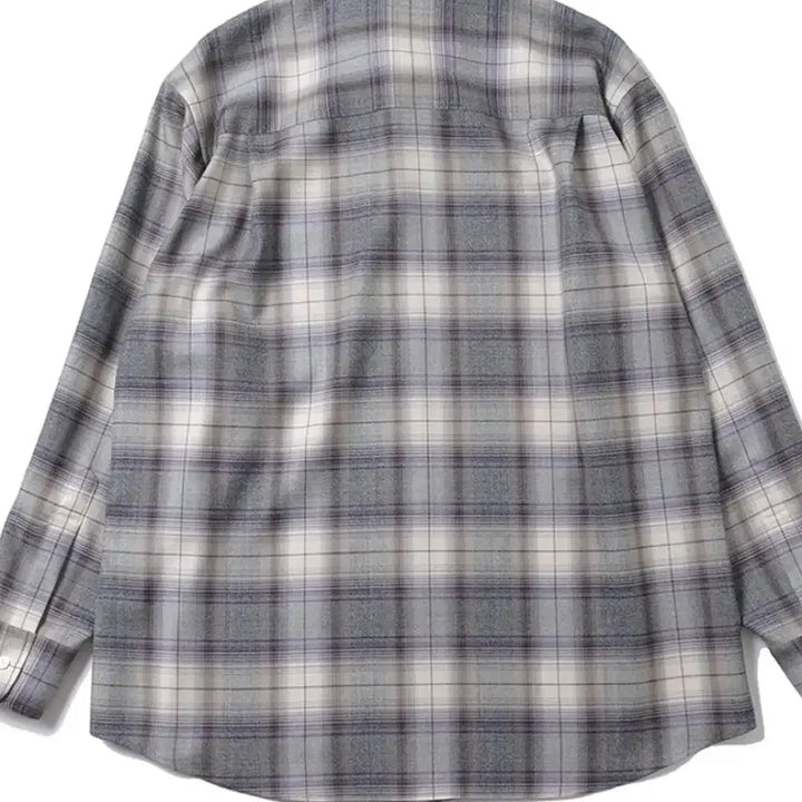 [SOLD OUT] 오라리 23aw 체크 셔츠 그레이
