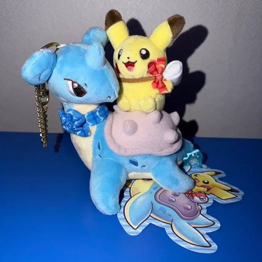 [BUNJANG] Pokemon Center Lapras &amp; Pikachu Mascot Keyring / 포켓몬센터 2018 라프라스 피카츄 마스코트 키링