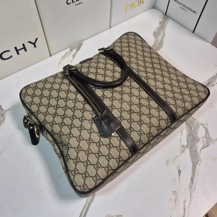 [BUNJANG] Gucci GG Supreme Briefcase Tote Bag / (정품) 구찌 GG 수프림 브리프케이스 남자 서류가방 토트백