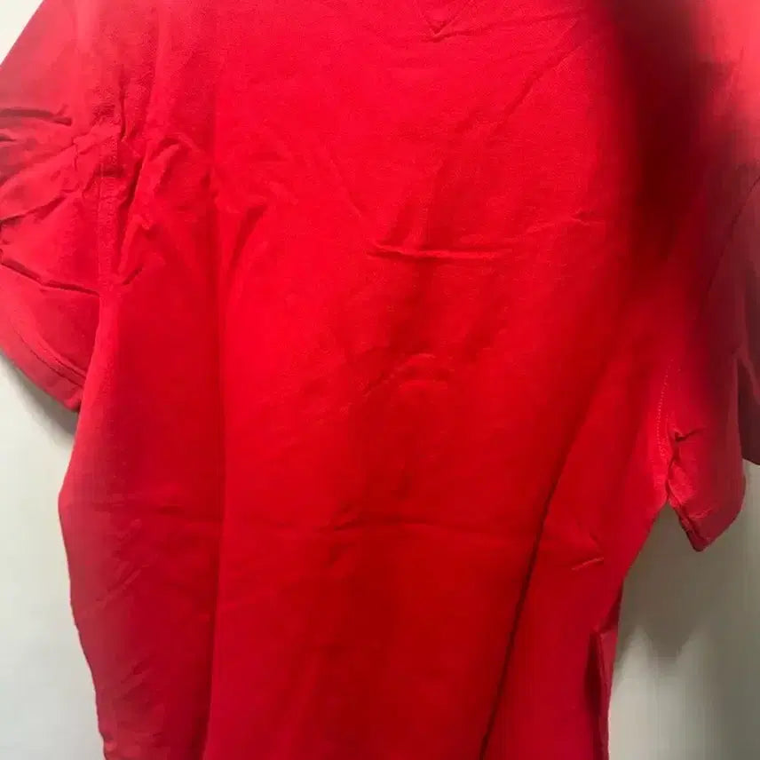 [BUNJANG] Tommy Hilfiger Red Stripe Polo Shirt / 타미힐피거 레드 스트라이프 반팔 폴로티