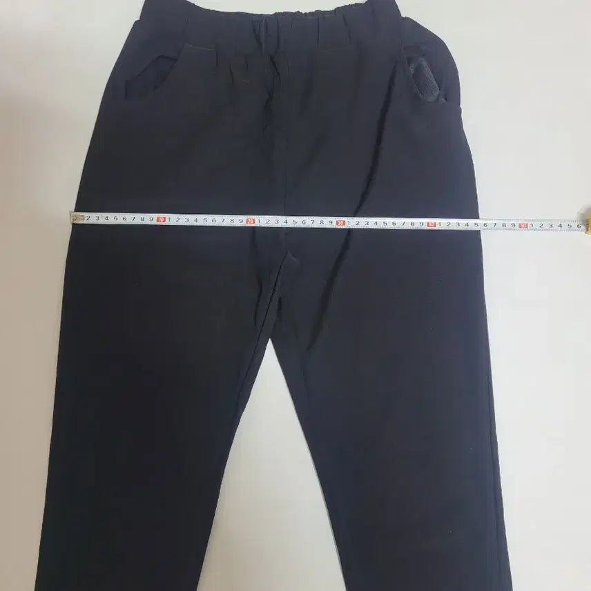 [BUNJANG] Black Elastic Waistband Summer Pants / 검정색 허리밴딩 바지  여름바지