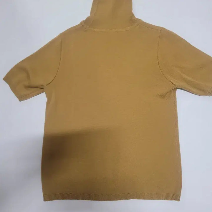 [BUNJANG] Ribbed Short Sleeve Turtleneck Knit T-Shirt / 반팔 골지 목폴라 니트 티셔츠